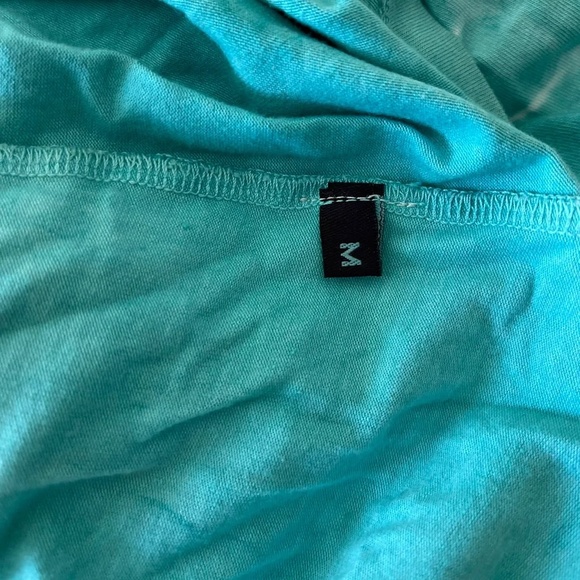 UPSTYLE Teal Blue Tie-dye Sleeveless Sweetheart Smocked Maxi Dress Size M - Picture 6 of 7